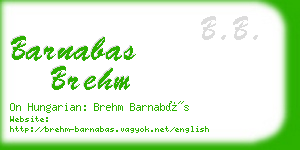 barnabas brehm business card